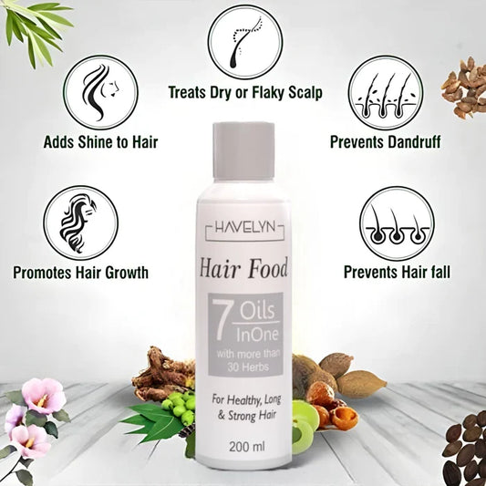 Hair Food Oil 100% Natural 7in1 Oil Mixture with more than 30 Herbs