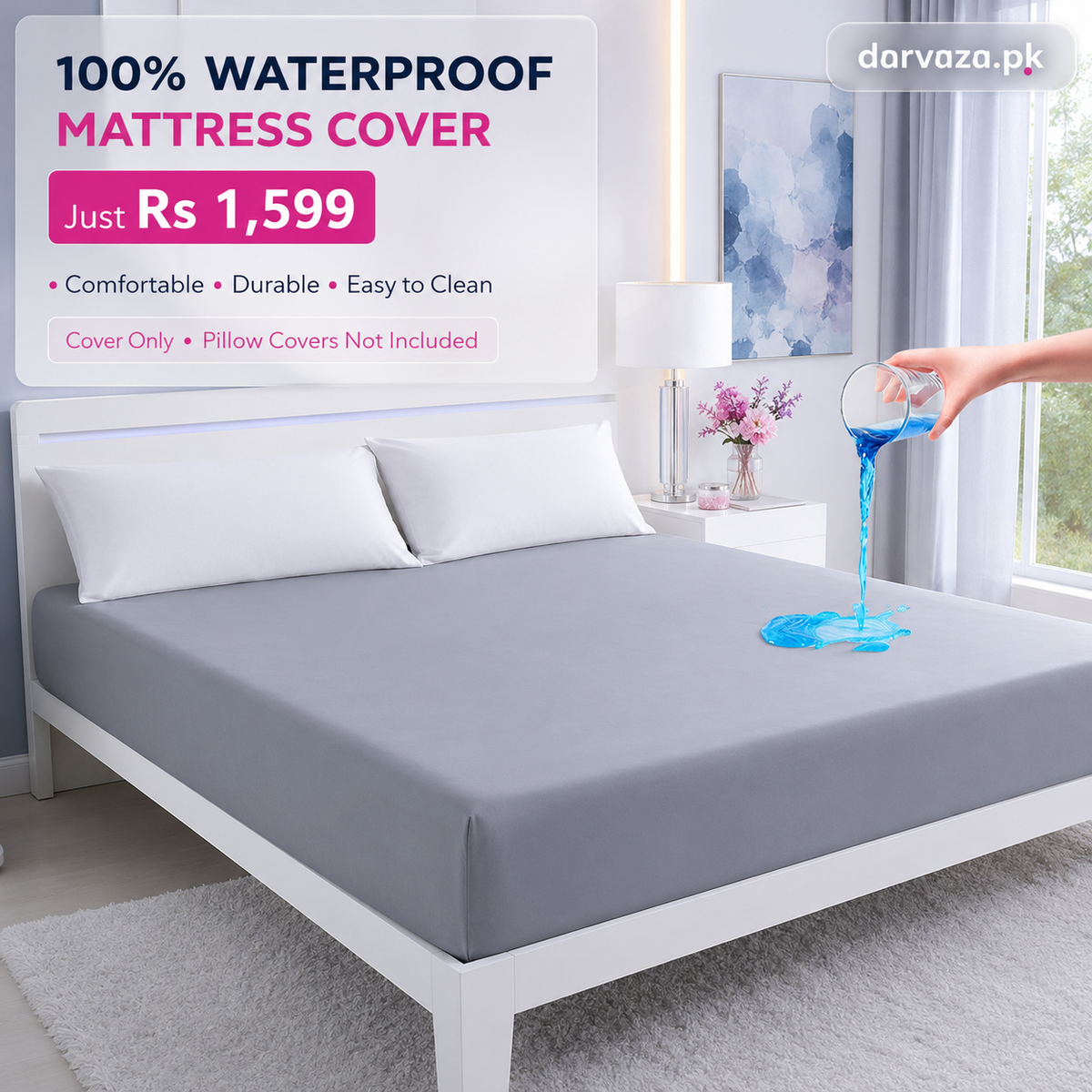 Waterproof Mattress Cover to Protect your mattress from spills