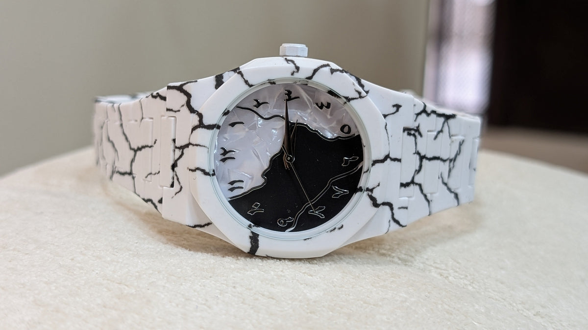 White Classic Arabic Aura β Marble Storm Edition