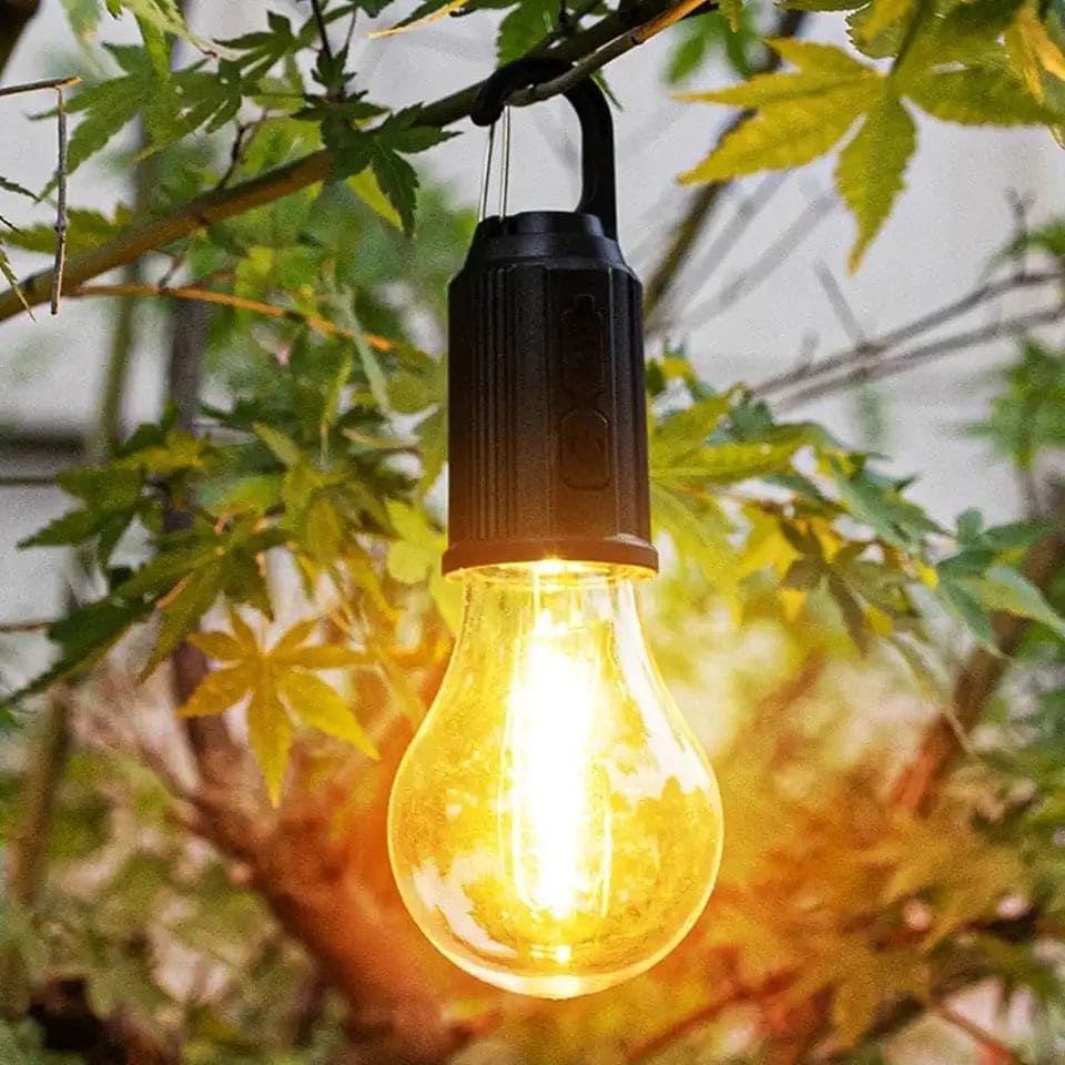 Rechargeable Waterproof LED Lamp Bulb with Clip Hook Type C Charging