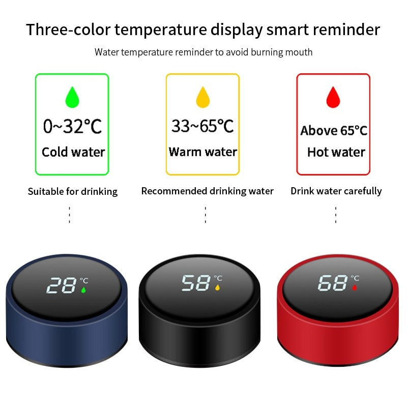 Smart Thermos Vacuum Flask With LED Temperature Display and Double Wall Insulated 500 ml Stainless Steel Keeps Hot/Cold Flask for Office/School/Gym/Car/Travel
