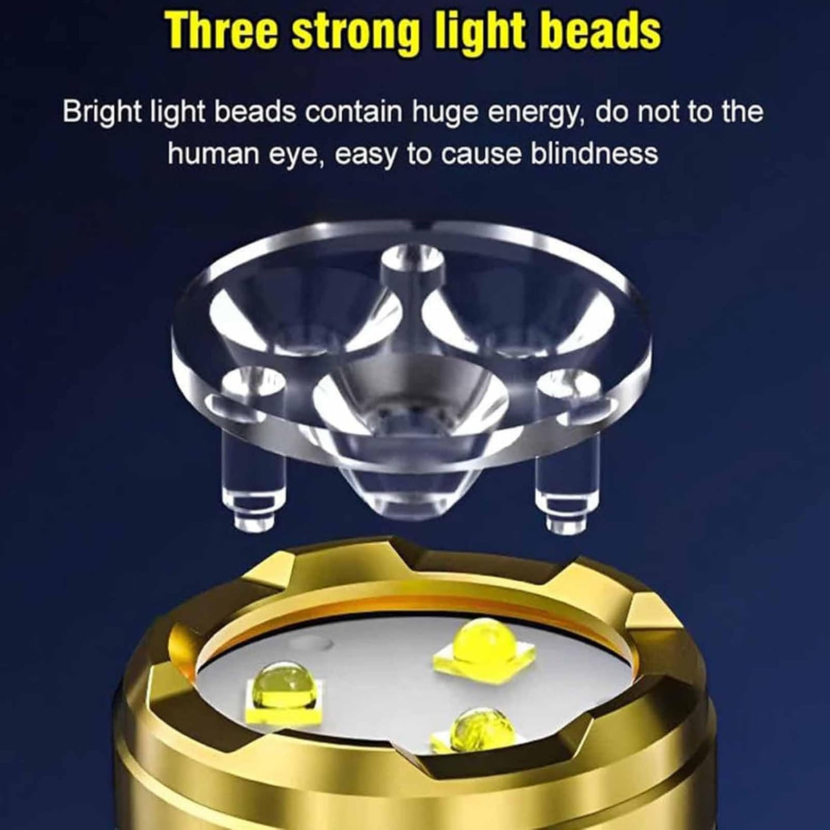 Three-Eyed Monster Ultra-Bright Mini Flashlight Rechargeable Torch