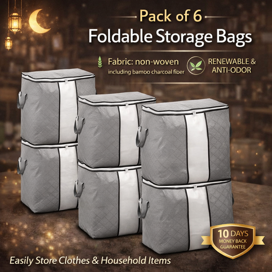Pack of 6 Foldable Storage Bags