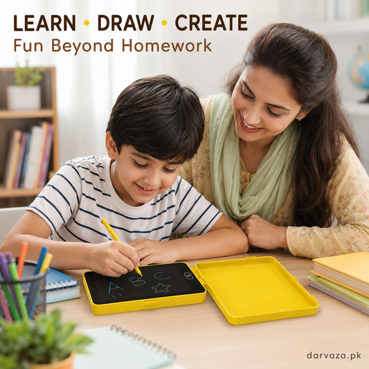 LCD Writing Tablet Pencil Box – Smart Drawing Board & Stationery Case for Kids (Value Pack)