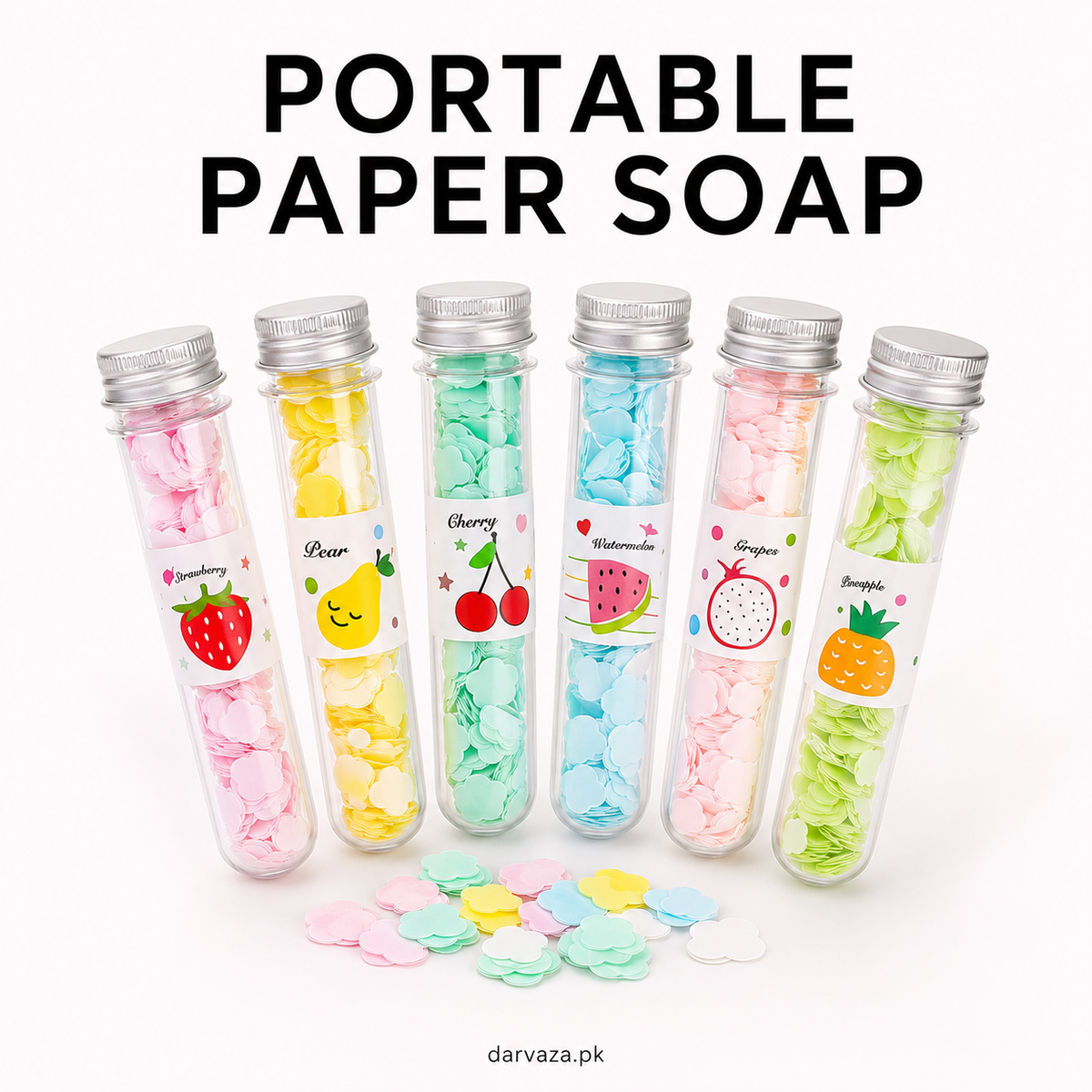 Set of 10 Disposable Mini Scented Paper Soap Tube