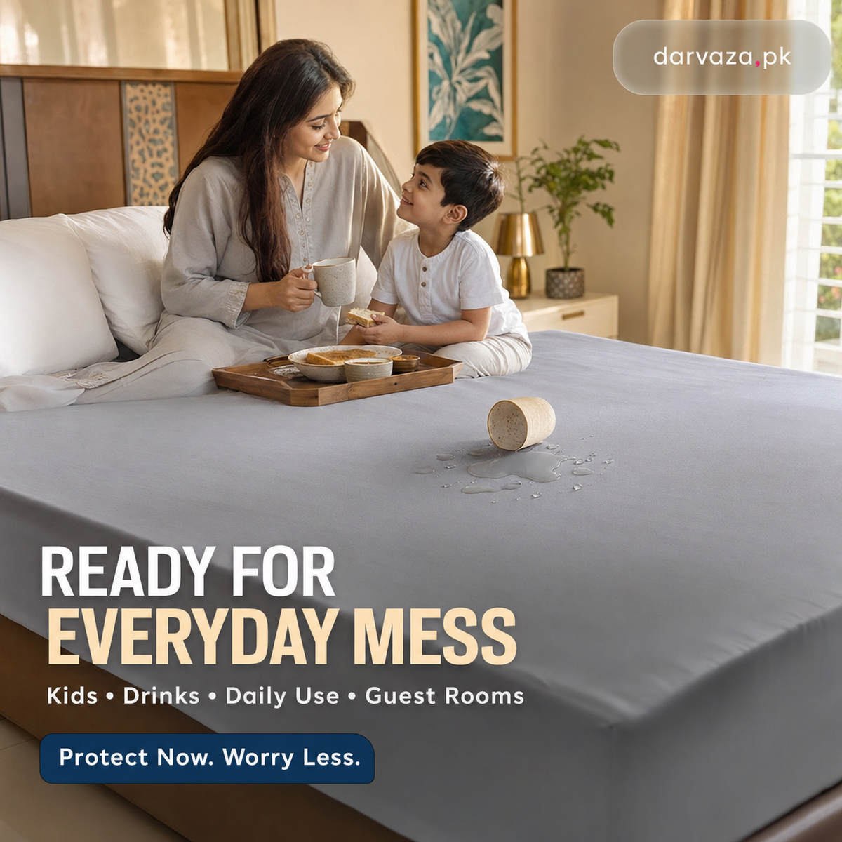 Waterproof Mattress Cover to Protect your mattress from spills