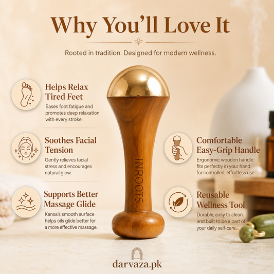 Premium Kansa Wand Massager for Face & Feet