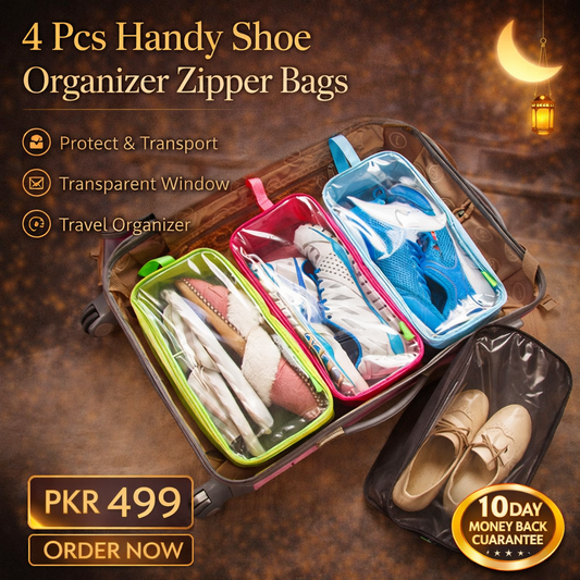 11.11 Sale Offer - 4 Pcs Handy Shoe Organizer Zipper Bags Rs 699