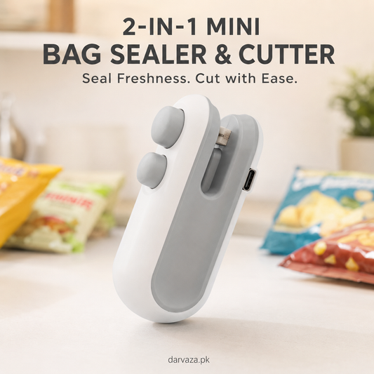 Rechargeable 2 in 1 Portable Mini Food Bag Heat Sealer And Cutter For Home and Outdoor Use