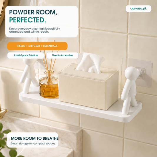 Set of 2 Human Shaped Wall Mounted Storage Shelves