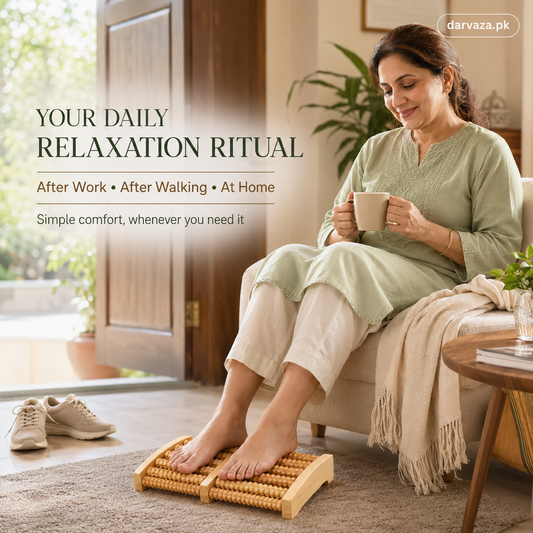 Wooden Foot Roller Massager