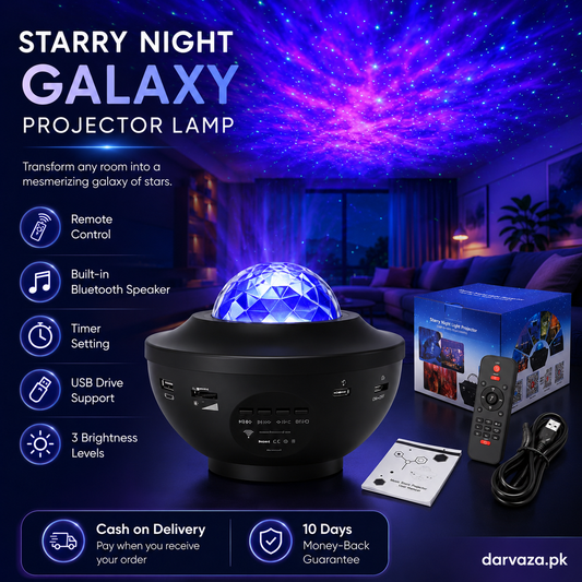 RC Starry Night Lamp Projector with Bluetooth Party Speaker