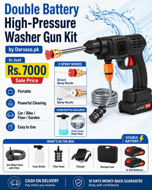 Double Battery High-Pressure Washer Gun Kit