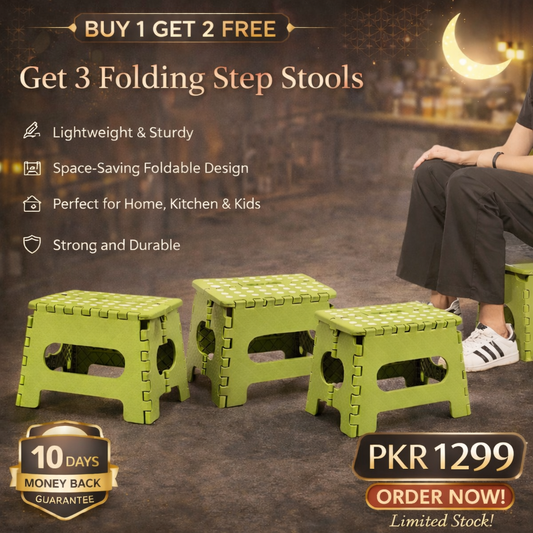 Buy 1 get 2 free Offer Lightweight Folding Step Stool 3 Pcs